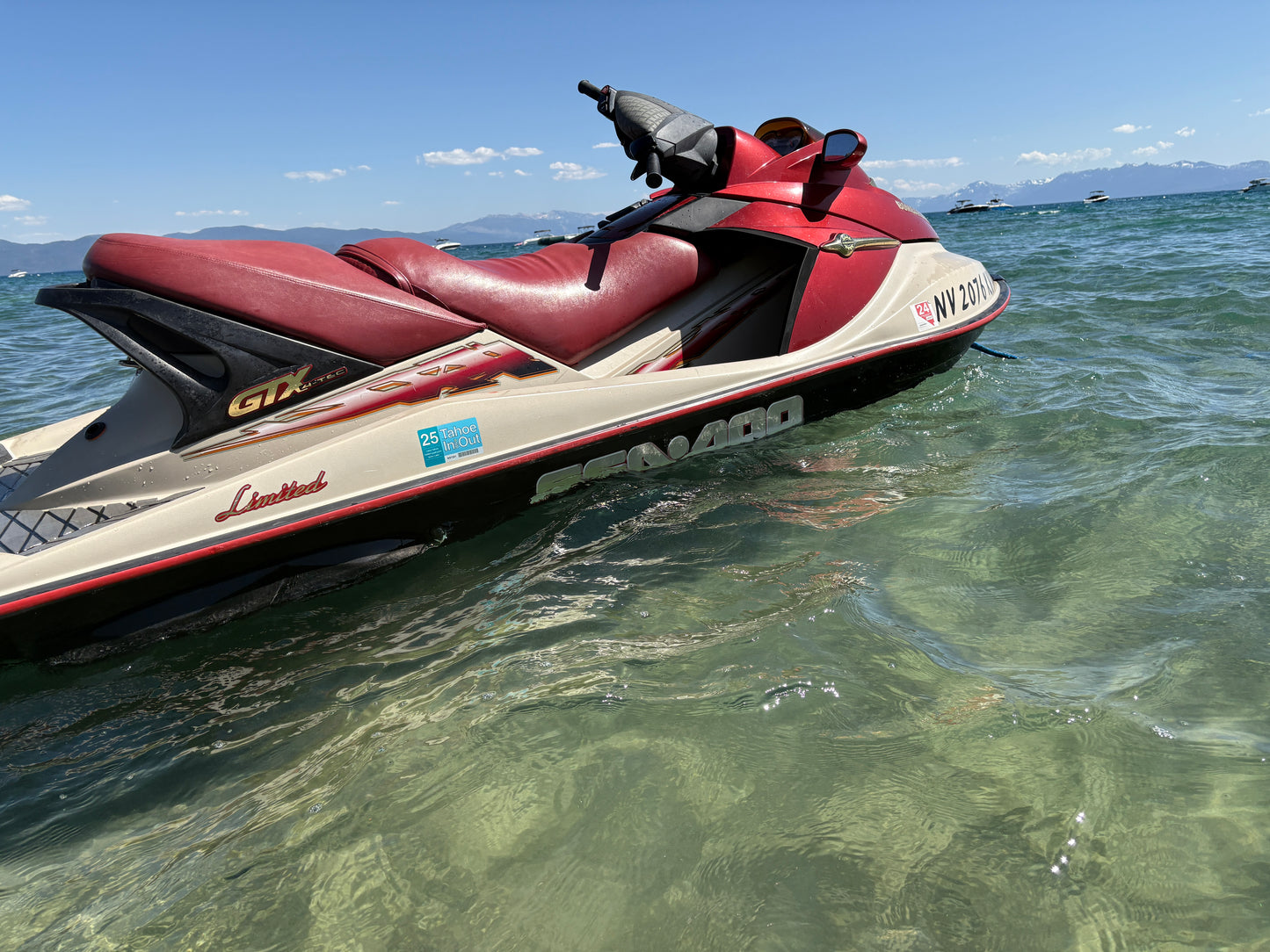 Seadoo GTX 155hp Tahoe Jetski rental
